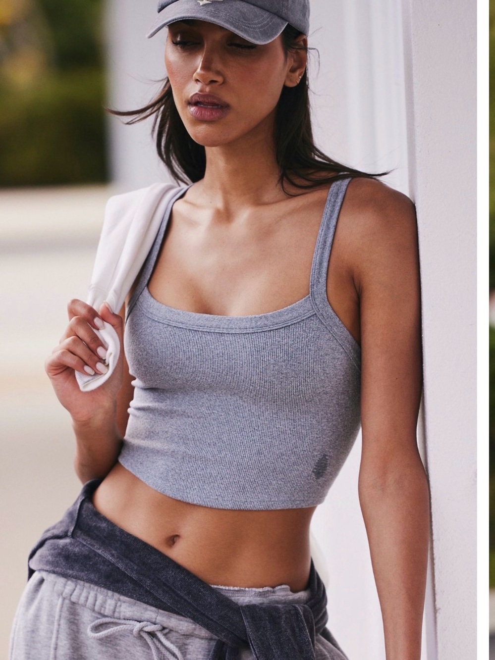 FP Movement All Clear Solid Cami Heather Gray Size XL